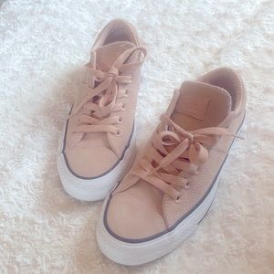 Converse Pink Suede Shoes Size 7 Womens